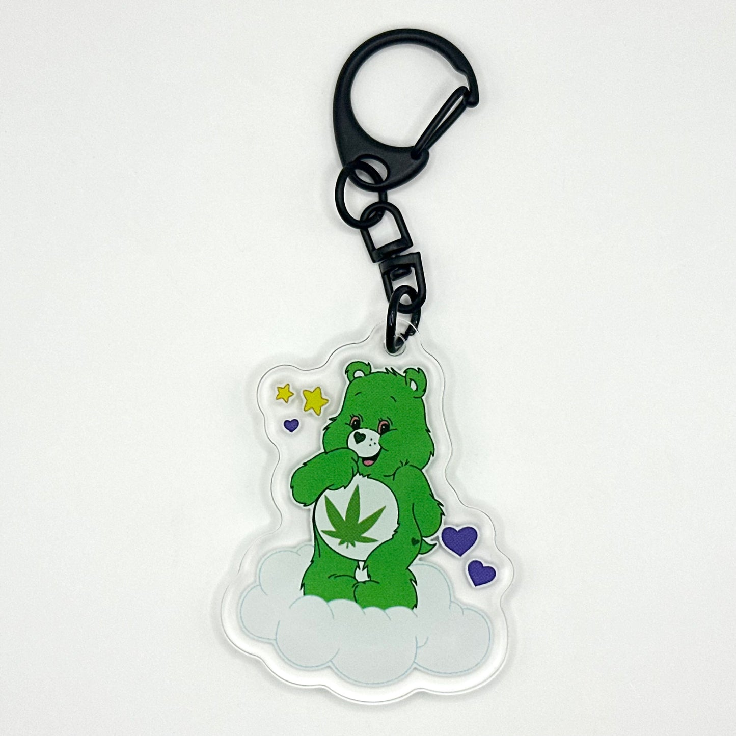 420 care bear keychain