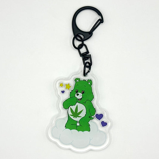 420 care bear keychain