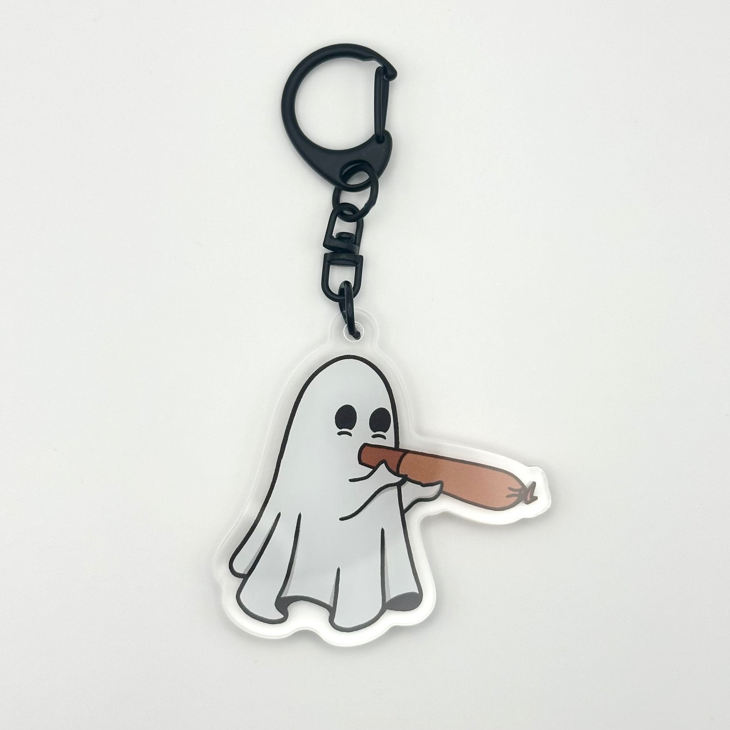 Smoking ghost keychain